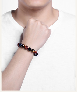 Natuursteen Multi Kleur Tijgeroog Steen Kralen Armband Voor Mannen