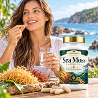 Capsules de mousse de mer en marque privée OEM, 1000 mg, 120 capsules, complément alimentaire naturel à base de plantes