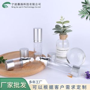 Press Pump Vacuum Emulsion Bottle 15ml <b>Plastic</b> Cylinder Cosmetic <b>Packaging</b> For Moisturizing Lotion - Product Image 5