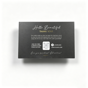 Tarjetas de Agradecimiento Personalizadas de Doble Cara, Minimalistas, en Azul Claro, para Redes Sociales, para Marcas de Belleza - Product Image 1