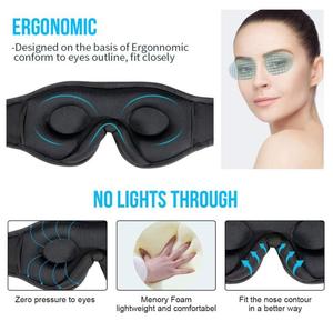 Masker Mata nirkabel, headphone 3D tidur nirkabel, earbud tidur lembut tahan lama - Product Image 6