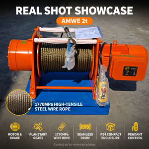 <span class=keywords><strong>ALLMAN</strong></span> Popular Venta de 2 toneladas de alto rendimiento de trabajo de bajo ruido cabrestantes de tracción de cable eléctrico para minería de construcción - Product Image 3