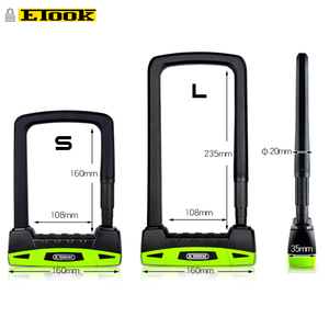 ETOOK speciale in acciaio temprato copertura in Silicone elettrico <span class=keywords><strong>moto</strong></span> <span class=keywords><strong>moto</strong></span> U blocco <span class=keywords><strong>con</strong></span> 17MM forte grillo - Product Image 5