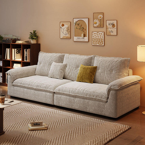 Sofá de Tres Plazas Moderno y Minimalista de Tela Chenille, Reclinable, Relleno de Esponja, Cómodo y Suave, para Sala de Estar, Apartamento, Villa - Product Image 2