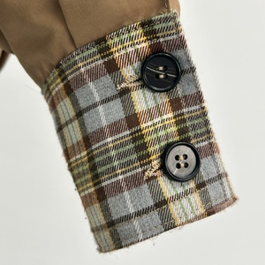 <span class=keywords><strong>Trench</strong></span>-coat vintage à carreaux <span class=keywords><strong>kaki</strong></span> - Veste décontractée pour <span class=keywords><strong>femme</strong></span> - <span class=keywords><strong>Trench</strong></span>-coats en gros d'usine - Product Image 5