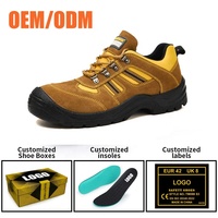 Zapatos de Trabajo Tiger Master de Gamuza Marrón con Puntera de Acero, Placa Intermedia de Acero, Antiaplastamiento, Antipinchazos, Resistentes al Aceite y Antideslizantes para Hombre, Corte Bajo