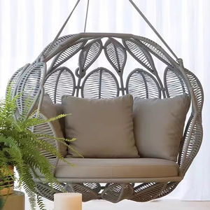 Muebles de exterior para Patio, jardín, balcón, columpio, hamaca, cesta de hojas de ratán, columpio, cojín colgante, silla para balcón, dormitorio - Product Image 3
