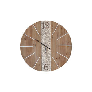 Reloj de pared americano retro de madera maciza, redondo, extragrande, analógico, funciona con pilas, para sala de estar - Product Image 3