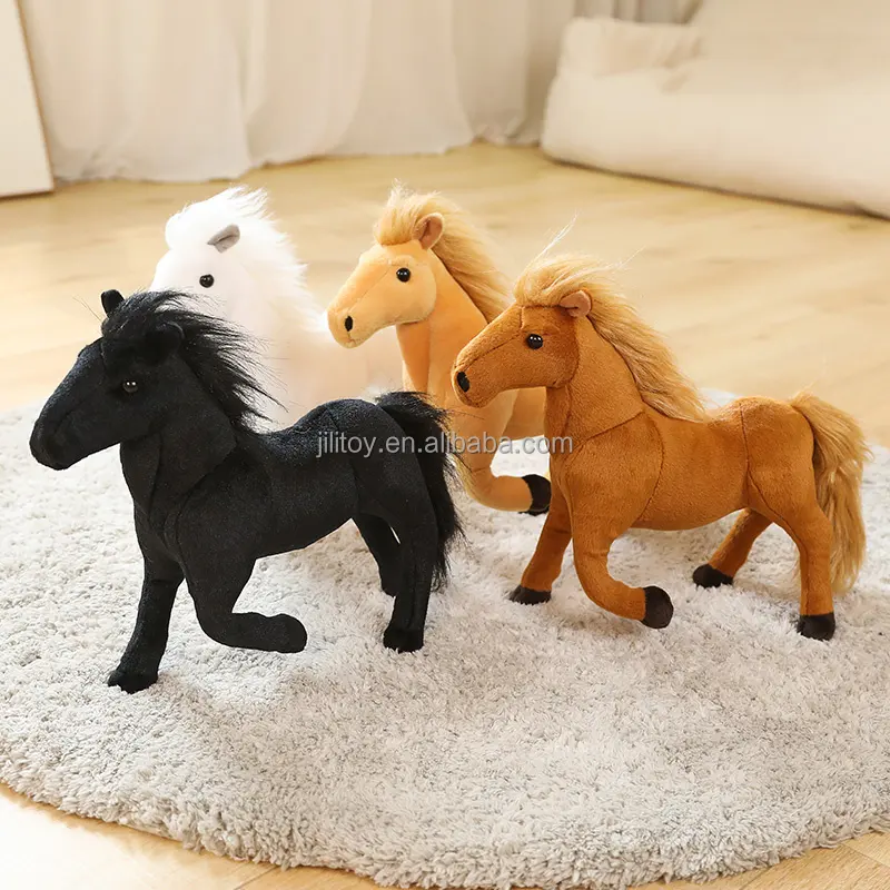 الجملة نابض بالحياة لينة الطفل الحصان ألعاب من نسيج مخملي مخصص الحصان محشوة الحيوان الموردين