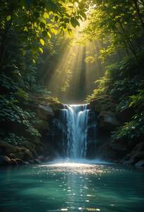 Natuur 3D Waterval Schilderij Prachtig Landschap Wanddecoratie Huishoudelijke Decoratie Waterval Olieverfschilderij - Product Image 5