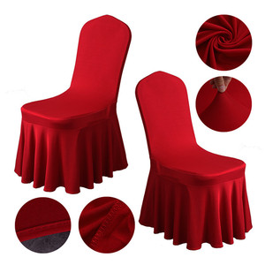 Gran oferta, funda para silla con falda, fundas elásticas para SILLA, fundas elásticas de poliéster para boda, fiesta, evento, banquete, restaurante - Product Image 4