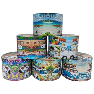 Snoopy Themed Round Paper Storage Containers Colorful Cartoon Design for Organizing and Decorative Use - Product Image 1
