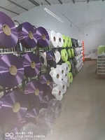 Fil teint 100% polyester DTY 75D/36F/2 pour broderie, fabricant de haute qualité