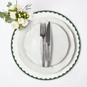Handmade Scallop Embroidered Monogram <b>Linen</b>/Canvas Napkins & Placemats Wedding & Dinner <b>Table</b> <b>Cloth</b> Accessories - Product Image 1