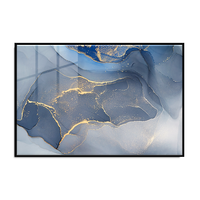 Vente chaude Moderne Abstrait Gris et Or Nordique Marbre Art Toile Peinture Cristal Matériel Hôtel Décoration Affiche Photos