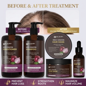 Private Label Natural Sulphate Free Strengthens Rosemary Red <strong>Onion</strong> Regrowth Hair Growth <strong>Shampoo</strong> and Conditioner Set Custom OEM - Product Image 2