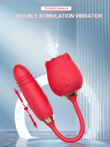 Vibromasseur en forme de rose pour femmes Sex toys Vibromasseur en silicone pour lécher le clitoris Vibromasseur en forme de rose - Product Image 4