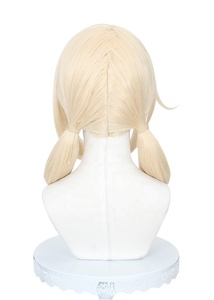 Peluca de <span class=keywords><strong>Cosplay</strong></span> de <span class=keywords><strong>Klee</strong></span> de <span class=keywords><strong>Genshin</strong></span> <span class=keywords><strong>Impact</strong></span> al por Mayor, 45 cm, Larga Mediana, Beige Mixto, Sintética, Resistente al Calor, Pelucas de Anime - Product Image 6