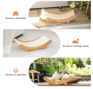 बड़े आधुनिक लकड़ी की बिल्ली खरोंच बोर्ड घोंसला चार सीज़न पालतू बिस्तर पीस पीस के लिए पंजे खरोंच खिलौने - Product Image 3