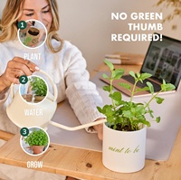 Kit Penanaman Mint Garden Republic Non GMO dengan Pot dan Media Tanam