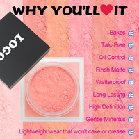 Palette de fard à joues en poudre libre mate imperméable à haute pigmentation en gros sous marque privée, minérale et chimique pour une couleur saine