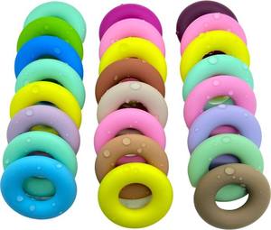 <span class=keywords><strong>Adaptateur</strong></span> de sucette en <span class=keywords><strong>Silicone</strong></span> sans BPA petit anneau rond en caoutchouc de <span class=keywords><strong>Silicone</strong></span> coloré anneaux de dentition en <span class=keywords><strong>Silicone</strong></span> pour bébé - Product Image 2