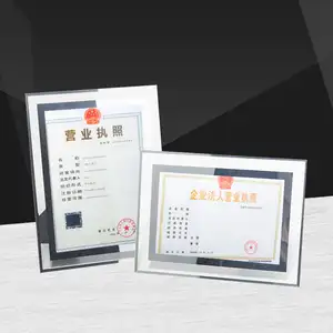 Wholesale Creative 5 Inch 6 Inch 7 Inch 8 Inch Crystal A4 Size Sublimation Glass Picture Photo Frame