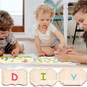 Wooden Pendant <b>Pet</b> Tag <b>Blank</b> Doorplate 12Pcs Laser Cut Solid Wood DIY Craft Decoration Handmade Creative Style - Product Image 3