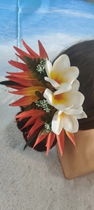 Pince à <span class=keywords><strong>cheveux</strong></span> en soie artificielle KN-hc004m, Design, oiseau du paradis, Plumeria, Festival, épingle à <span class=keywords><strong>cheveux</strong></span> décorative, femmes - Product Image 3