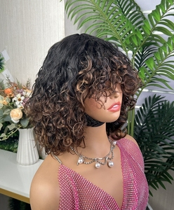 100% Virgin <b>Human</b> Hair High Density 12A Fringe Vietnam Water <b>wig</b> Brazilian Super Double Drawn Glueless <b>Wig</b> - Product Image 2