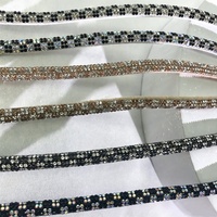 Bande de strass en verre demi-rond de luxe, bandes extensibles 3D, accessoires pour robe de mariée, accessoires pour vêtements, artisanat DIY
