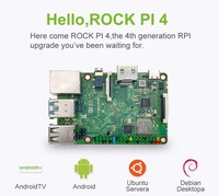 Kaya PI 4B V1.4 Rockchip RK3399 ARM korteks altı çekirdekli SBC/tek kart bilgisayar ile uyumlu resmi ahududu Pi ekran