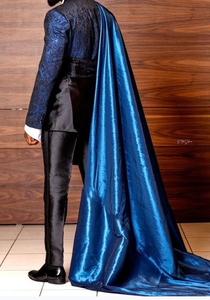 Tailor Made Blazer Blue Velvet Business <span class=keywords><strong>Elegante</strong></span> Ocio Esmoquin Coat para Gentleman Blazer 2 Piezas - Product Image 5