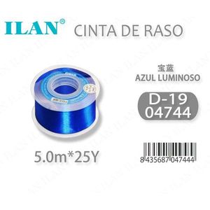 ริบบิ้นผ้าซาตินอิลัน 5.0 ม. 25 หลา สีฟ้าคราม D19 - Product Image 1