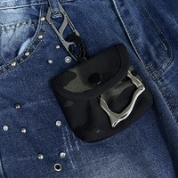 Casing Earphone Mini Trendy Motif Camo Outdoor, Dompet Koin Portabel, Dompet Kunci Multifungsi, Gantungan Kunci Tas