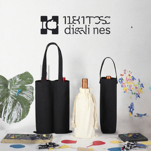 Canvas Wine <b>Bottle</b> Tote <b>Bag</b> Drawstring Carry <b>Bag</b> Reusable <b>Gift</b> Packaging for Shopping and Promotion - Product Image 3