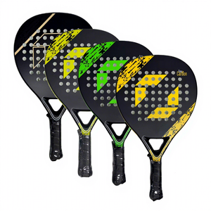 Raqueta de Pá<span class=keywords><strong>del</strong></span> con Revestimiento de Arena, Logotipo Personalizado, Gran Venta <span class=keywords><strong>en</strong></span> <span class=keywords><strong>Amazon</strong></span>, Fibra de Carbono 24k, Forma Redonda, Diseño Exclusivo, Altamente Duradera - Product Image 1
