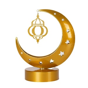 Arte del hierro nuevo Festival Lámpara decorativa tallada Metal estrella Luna ornamento Color personalizado tamaño personalizado para la habitación ambiente Ángel tema - Product Image 5