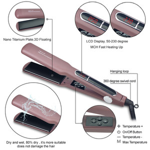 <span class=keywords><strong>Plancha</strong></span> <span class=keywords><strong>de</strong></span> Pelo Profesional <span class=keywords><strong>de</strong></span> Nano <span class=keywords><strong>Titanio</strong></span> 230°C <span class=keywords><strong>con</strong></span> <span class=keywords><strong>Placas</strong></span> Flotantes 3D Tratamiento <span class=keywords><strong>de</strong></span> Queratina y Cuidado Iónico <span class=keywords><strong>para</strong></span> Peinados en Casa - Product Image 2