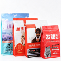 Sacs en Mylar refermables à fond plat avec fermeture éclair hermétique, de qualité alimentaire, réutilisables, pour l'emballage d'aliments pour animaux de compagnie