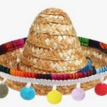 Bonnet avec pompons colorés et cordon de menton blanc