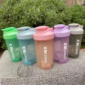 Shaker logotipo personalizado Bpa plástico portátil Shaker plástico livre Garrafa Shakers Protein Shaker