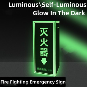 Tự phát sáng lửa sơ tán Dấu hiệu cảnh báo khẩn cấp Hướng dẫn bảng tường nhãn dán an toàn thoát biển báo - Product Image 6