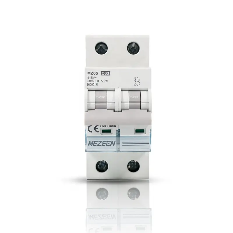 Nouveau modèle C65 L7 Structure MCB DP 2P 1-63A 6kA 10kA 400V disjoncteur Miniature interrupteur d'air