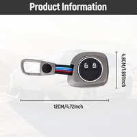 Coque de clé de voiture en alliage de zinc en silicone avec porte-clés pour Suzuki