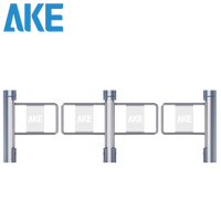 Torniquete Automático AKE con Reajuste Automático, Acero Inoxidable 304, Barrera Peatonal RFID, Puerta Rápida con Motor sin Escobillas, Protección IP54