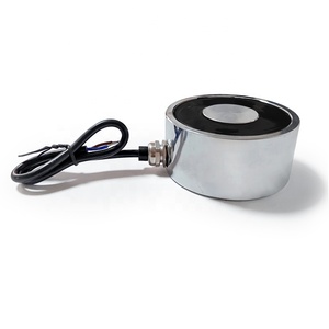 丸型電磁磁石LSD-P100/40 DCシリンダーIP68電気磁石電磁ソレノイド吸盤工場カスタムリフティングマグネット - Product Image 1