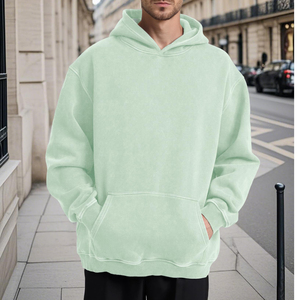 Sweat à capuche pour homme en coton de haute qualité, style streetwear, grande taille, faible MOQ, sans cordon de serrage, décontracté, nouveau - Product Image 5