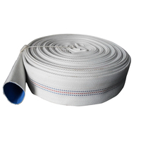 Chine fabricant double veste polyester pvc/pu ligne toile tuyau d'incendie haute pression blanc/rouge nylon