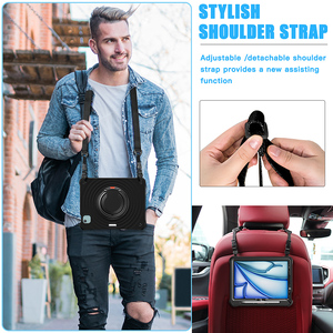 Pour iPad Air 11 pouces 2024 tablette silicone couverture mains poignée bandoulière 360 rotation - Product Image 6
